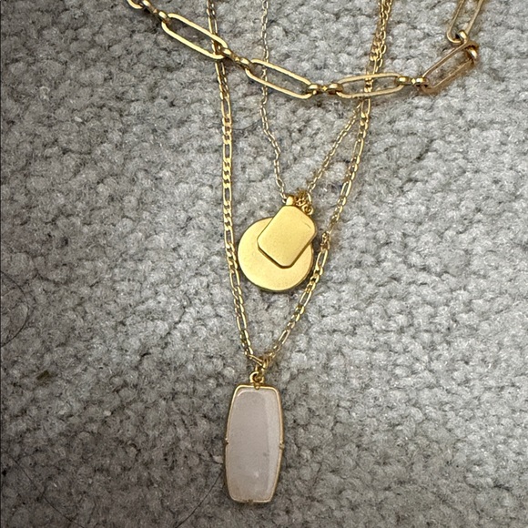 Madewell Gold Layered Necklace with Pendants - Picture 3 of 4
